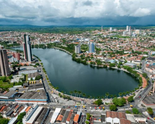 Aerial view of the city of Campina Grande, Paraiba, Brazil on May 30, 2009.